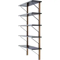 Artek Kaari-seinähylly musta/tammi 100 x 188 cm
