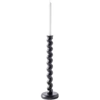 Pols Potten Candle Holder Twister Black M Kynttilänjalka - Kynttilälyhdyt Jauhemaalattu Alumiini Musta - 390-225-167