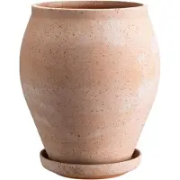 Bergs Potter Delphi ruukku aluslautasella 2 osaa Rosa, Ø22 cm, korkea