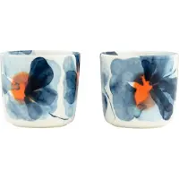 Marimekko Valssi Cup W/O Handle 2Dl 2Kpl - Blue - 20 CL