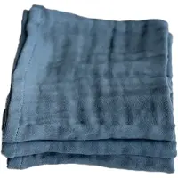 THE ORGANIC COMPANY Fine Kasvopyyhkeet 30x30 Cm 3 Kpl:n Pakkaus Grey Blue - Pyyhkeet & Kylpypyyhkeet Luomupuuvilla Harmaansininen - 1199-510
