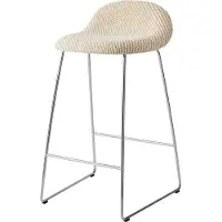 Gubi 3d Baarijakkara H65 Ruostumaton Teräs / Lupo Special Diagonal Bouclé / Dedar 009 - Baarijakkarat Silmukkanukkakangas Beige - 10145286