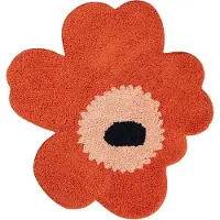 Marimekko Unikko Bath Mat 73X74Cm - Orange - 73X74CM