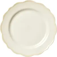 Decotique Fleur Sivulautanen 21 Cm Hiekanvärinen - Aluslautaset Keramiikka Sand - 9210843