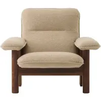 Audo Copenhagen Brasilia nojatuoli Dark oak-Bouclé 02 beige