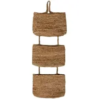 House Doctor Ramla seinälle ripustettava säilytyskori 35x109 cm Luonnonvärinen