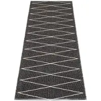 Pappelina Max Matto 70x320 Cm /vanilija - Kuviolliset matot Pvc Musta - MXX732