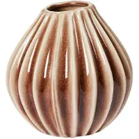 Broste Copenhagen Wide Vase S - Brown - H15CM