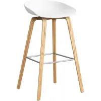 HAY Aas 32 2.0 Baarijakkara 75 Cm Lakattu Tammi / - Baarijakkarat Polypropyleeni Valkoinen - AA006-D159-AA51-01UF