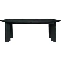 Ferm Living Bevel Ruokapöytä 117-217x117 cm - Black Oiled Beech