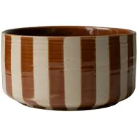 DBKD Line koristekulho Ø16 cm Raidoitettu nougat