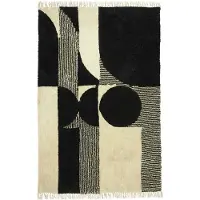 Jakobsdals Forma Matto /valkoinen 200x300 Cm - Kuviolliset matot Polyesteri Musta - N892256-02