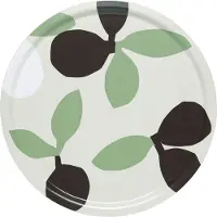 Marimekko Omppo tarjotin Pellava, sage, mustanruskea, valkoinen, 46 cm