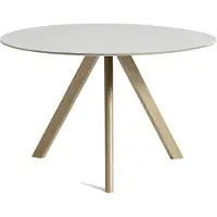 HAY Cph 20 2.0 Pöytä Ø120 Cm Vesipohjalakattu Tammi / - Ruokapöydät & Baaripöydät Linoleumi Luonnonvalkoinen - AE815-A530-AR08
