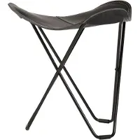 Cuero Design Flying Goose Pampa Stool Black/black - Jalkajakkarat Nahka Musta - 1400111