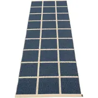 Pappelina , Kudottu Matto Criss Dark Blue 70x225 cm