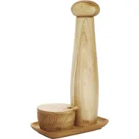 Aida - Raw Teak Pippurimylly ja suolakulho tarjottimella