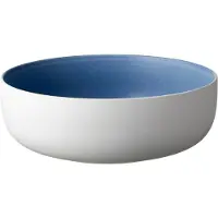Studio Round North Salaattikulho 25 Cm Matte White/matte River - Salaattikulhot Kivitavara Sininen - 31161