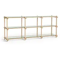 HAY Woody Hyllykkö 2.0 Low Soaped Oak / Clear Glass - Kirjahyllyt Tammi Läpinäkyvä - AE448-D230-AP38