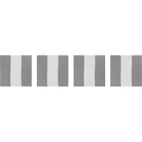 DIYTI Wide Stripe Lasinaluset 10x10 Cm 4-pakkaus - Tabletit & Lasinaluset Polyesteri Harmaa - 12-GREC-WS-GRE/WHI