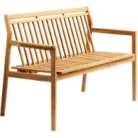 FDB Møbler M12 Sammen 2-istuttava penkki Teak-nature oiled