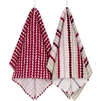 Marimekko Pikku Räsymatto Tea Towel 2Pcs - Red - 43X 70CM