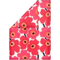 Marimekko Unikko Pussilakana / Punainen 210x210 Cm - Pussilakanat Puuvilla Valkoinen - 074201-001