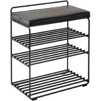 Maze Lower East Seat hylly-rahi 50 x 28 x 58 cm Black-black leather