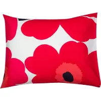 Marimekko Unikko Tyynynpäällinen 80x80 Cm Punainen / - Tyynyliinat Puuvilla Valkoinen - 074206-001
