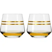 Ritzenhoff Celebration Deluxe Juomalasi Stripes 2 Kpl:n Pakkaus 42 Cl - Tumbler-lasit Kristallilasi Kirkas - 6141009
