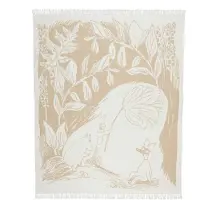 Arabia Moomin Cotton Throw 130X170 Beige Gots - Beige - 130X170CM