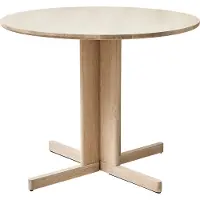 Form & Refine Trefoil ruokapöytä Ø90 cm Valkoinen tammi