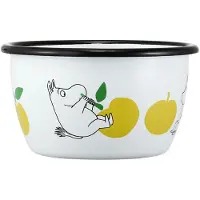 Muurla Mumin emalikulho 30 cl Joyfull Apples keltainen