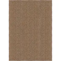 Layered Basket Weave Sisal Matto 250x350 Cm - Sileäksi kudotut matot Sisali Ruskea - PLSIBR250350