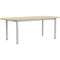 HAY Annex Pöytä Soikea 95x220 Cm / Lakattu Tammi - Ruokapöydät & Baaripöydät Vesipohjaisella Lakalla Käsitelty Tammi Alumiini - AF196-F293-AT16