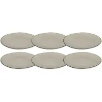 Broste Copenhagen Nordic Lautanen 26 Cm 6 Kpl - Ruokalautaset Kivitavara Sand - 14533019-6pack