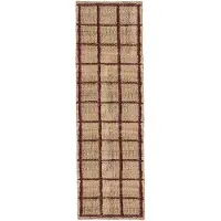 Layered Strata matto 75x240 Cm Burgundinpunainen - Kuviolliset matot Juutti Burgundy - BRJUBU75240