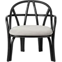 Gubi Bistra Lounge-tuoli / Fustagno 001 - Nojatuolit Rottinki Ebony - 10141634