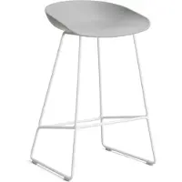 HAY Aas 38 2.0 Baarijakkara 65 Cm Ruostumaton Teräs Valkoinen / - Baarijakkarat Kierrätetty Polypropeeni Concrete Grey - AA074-D165-AA51-01UF
