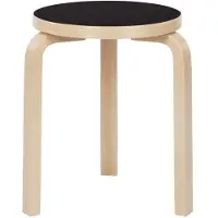 Artek 60 Jakkara / Musta Linoleumi - Jakkarat Koivu - 28000153