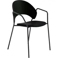 Please wait to be seated Dosina Lepotuoli / Black Leather - Tuolit Tammi Musta - 702110222