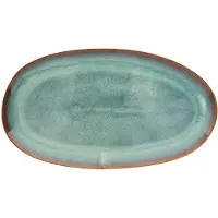 Madam Stoltz Oval Tarjoiluastia 36 Cm - Tarjoiluvadit Kivitavara Vihreä - ATPX-OP-GR002