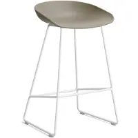 HAY Aas 38 2.0 Baarijakkara 65 Cm Ruostumaton Teräs Valkoinen / - Baarijakkarat Kierrätetty Polypropeeni Khaki - AA074-D153-AA51-01UF