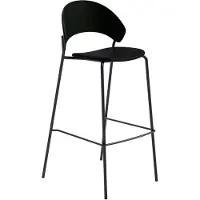 Please wait to be seated Dosina Baarijakkara 75 Cm / Black Leather - Baarijakkarat Tammi Musta - 702110336