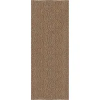 Layered Basket Weave Sisal Matto 75x240 Cm - Sileäksi kudotut matot Sisali Ruskea - PLSIBR75240