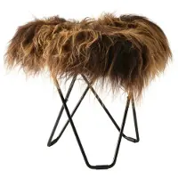 Cuero Design Flying Goose Iceland Stool Wild Brown/black - Jalkajakkarat Nahka Ruskea - 1471311