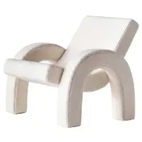 Dusty Deco Arco Lounge-tuoli - Nojatuolit Silmukkanukkakangas Valkoinen - DD20000132