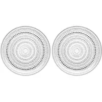 Iittala Kastehelmi Plate Clear 24,8 Cm 2 Pcs - Ruokalautaset Lasi Kirkas - 1007057-2pack