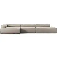 Decotique Grand 5-paikkainen Sohva Avoin Pää Oikea - Kulmasohvat & Divaanisohvat Mikrochenillekangas Sandshell Beige - 330943-300942-330948