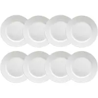 Rörstrand Swedish Grace Plate 27 Cm Snow (White) 8 Pcs - Ruokalautaset Posliini Snow (White) - 1011834-8pack
